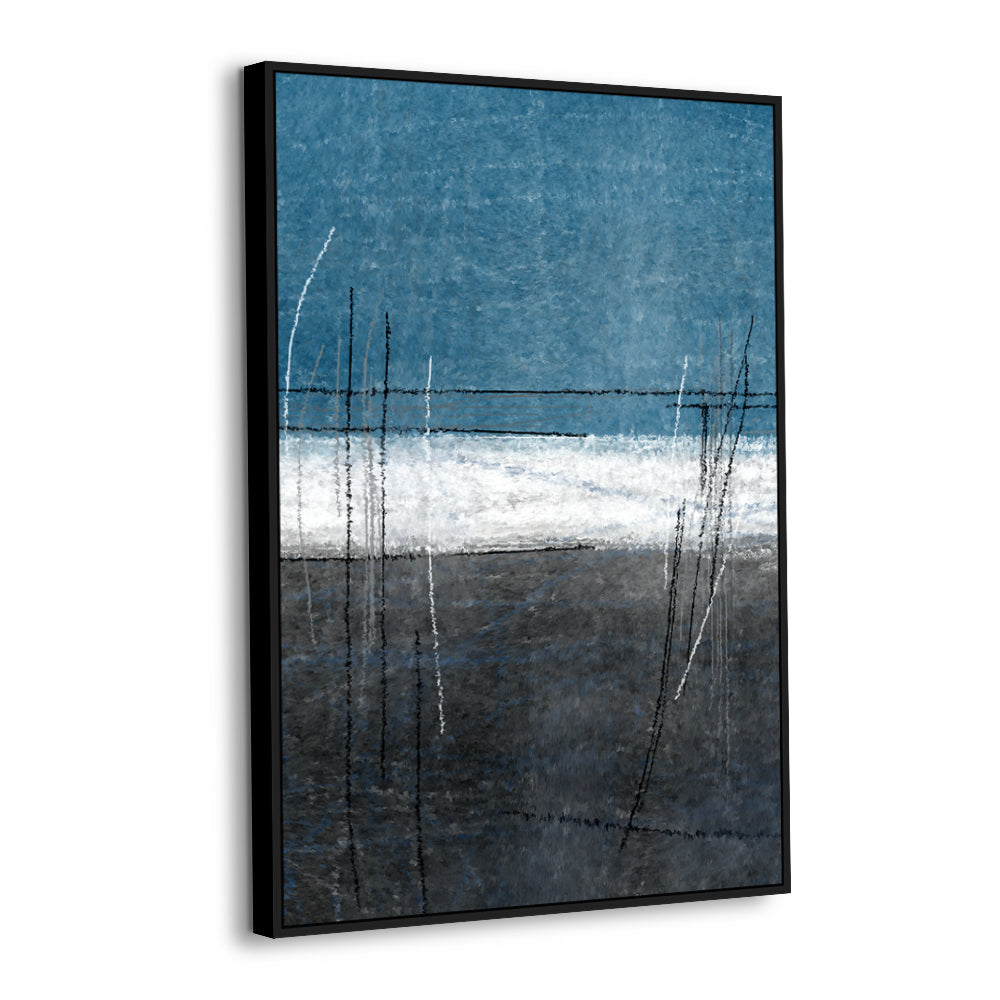 Modern Coastal Abstract Canvas Wall Art