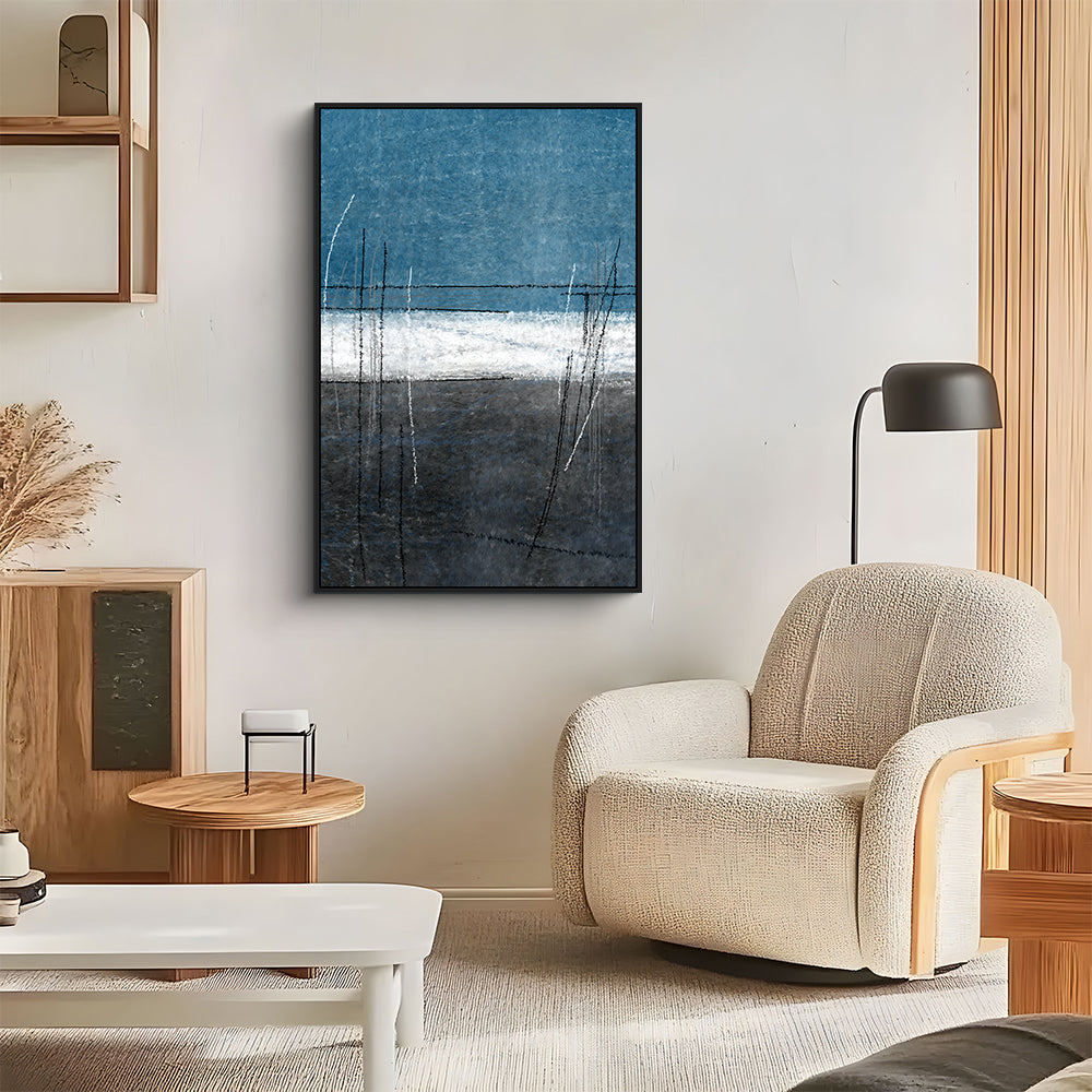 Modern Coastal Abstract Canvas Wall Art