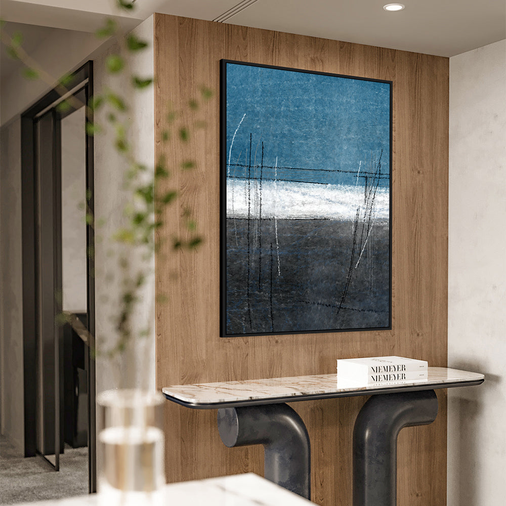 Modern Coastal Abstract Canvas Wall Art