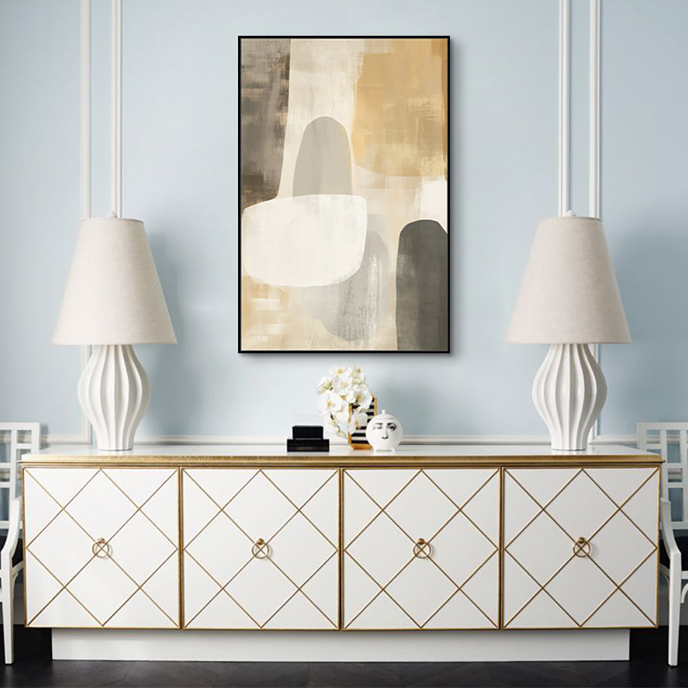 Neutral Geometric Design Canvas Wall Art