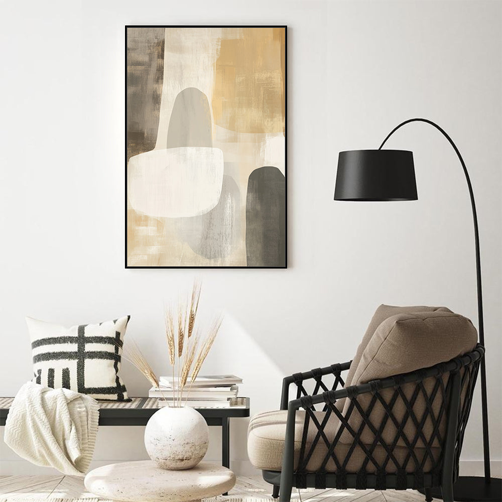 Neutral Geometric Design Canvas Wall Art
