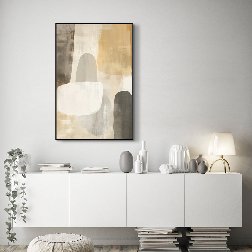 Neutral Geometric Design Canvas Wall Art