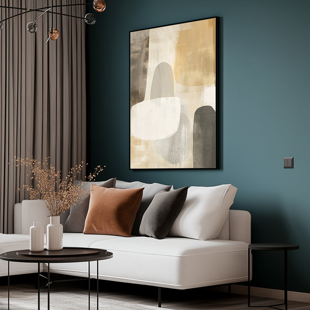 Neutral Geometric Design Canvas Wall Art