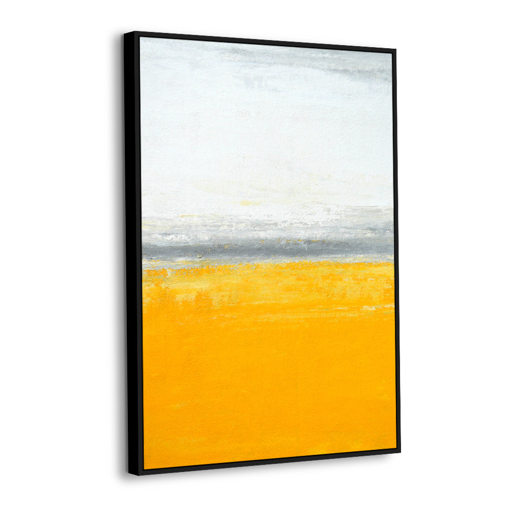 Golden Horizon Abstract Canvas Wall Art