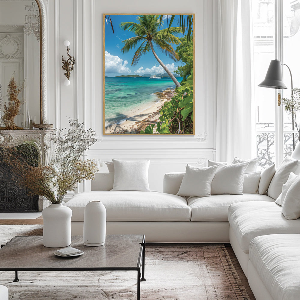 Tropical Beach Paradise Canvas Wall Art