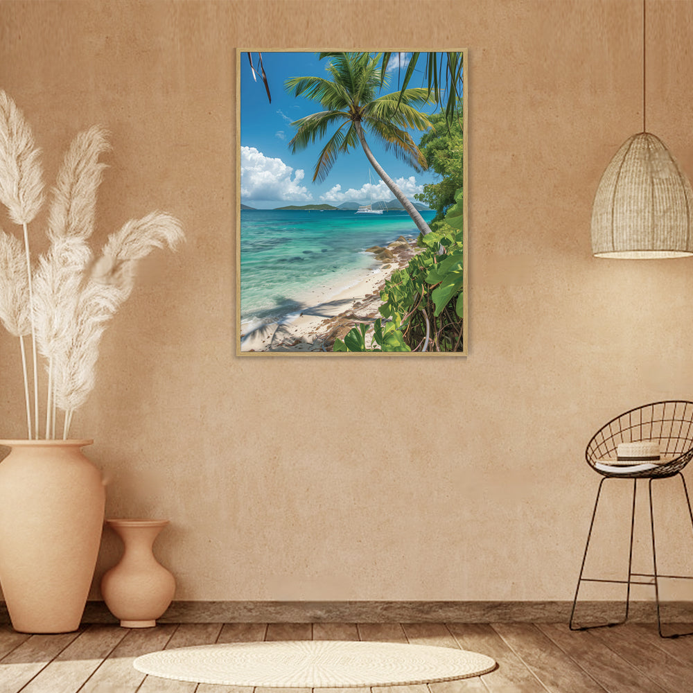 Tropical Beach Paradise Canvas Wall Art
