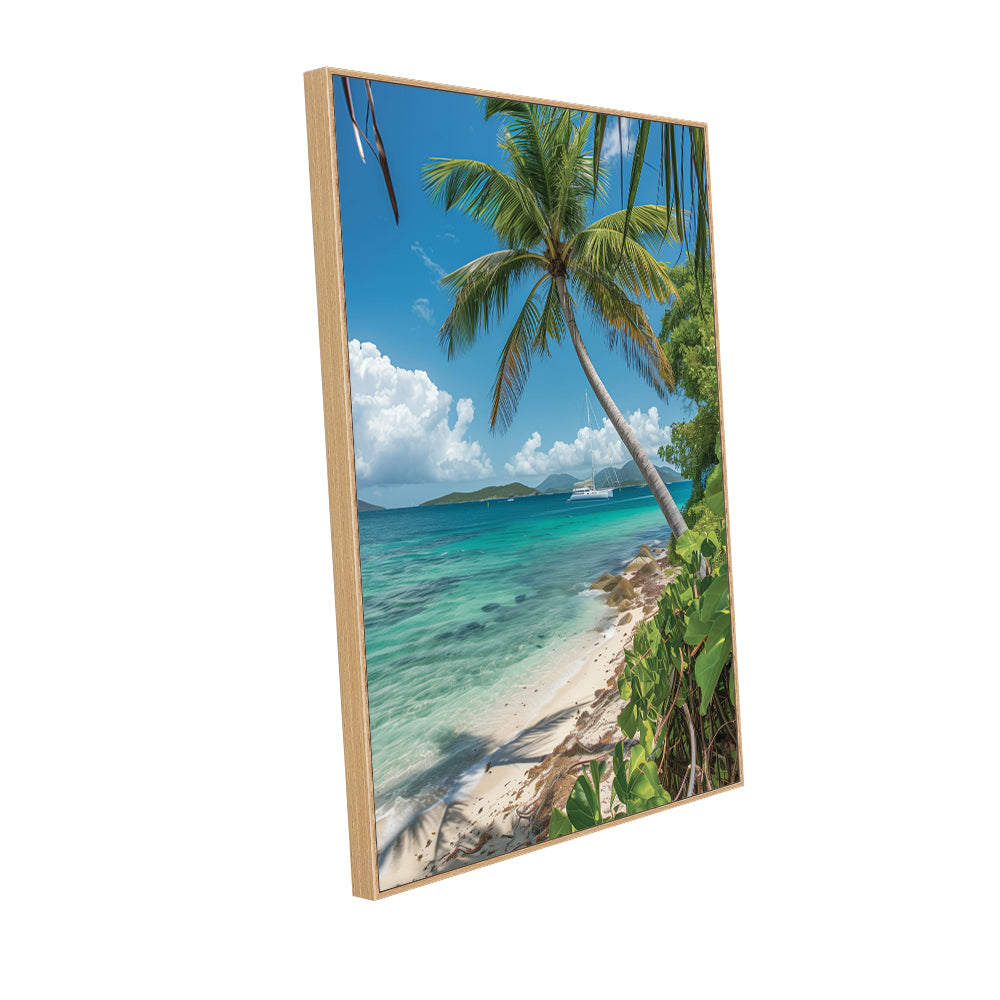 Tropical Beach Paradise Canvas Wall Art