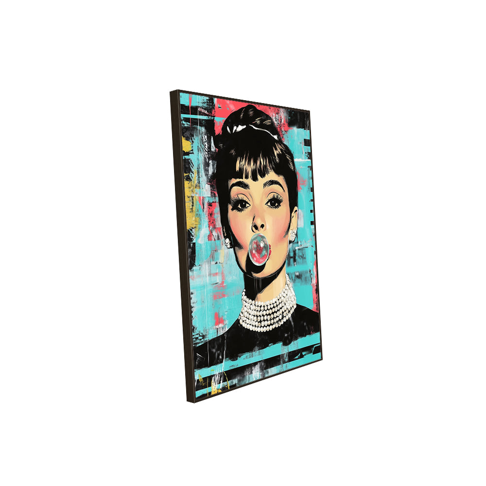 "Chic Pop Art Audrey" – Iconic Elegance Meets Modern Flair - Canvas Wall Art