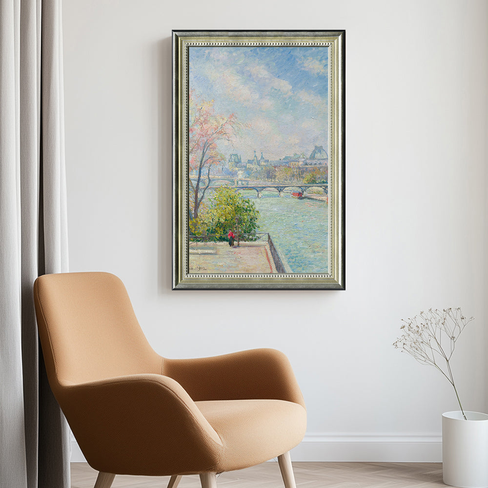 Le Louvre, Morning By Camille Pissarro