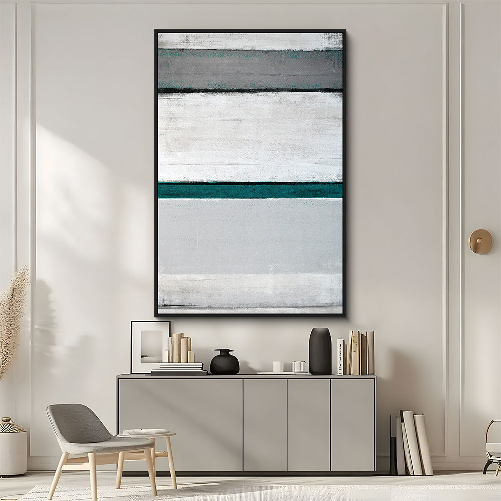 Abstract Geometric Stripes Canvas Wall Art