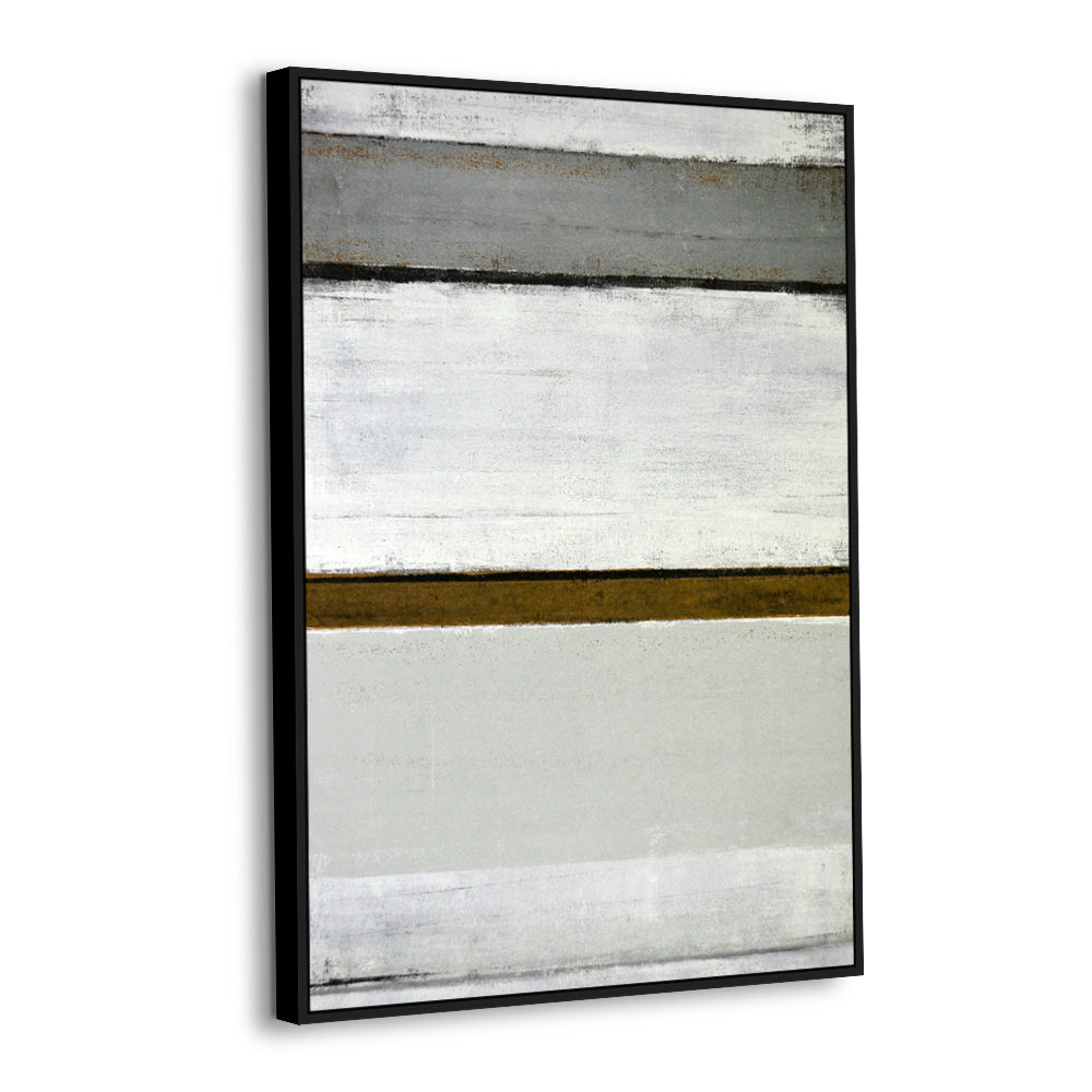 Abstract Minimalist With Bold Gold Stripe Canvas Wall Art