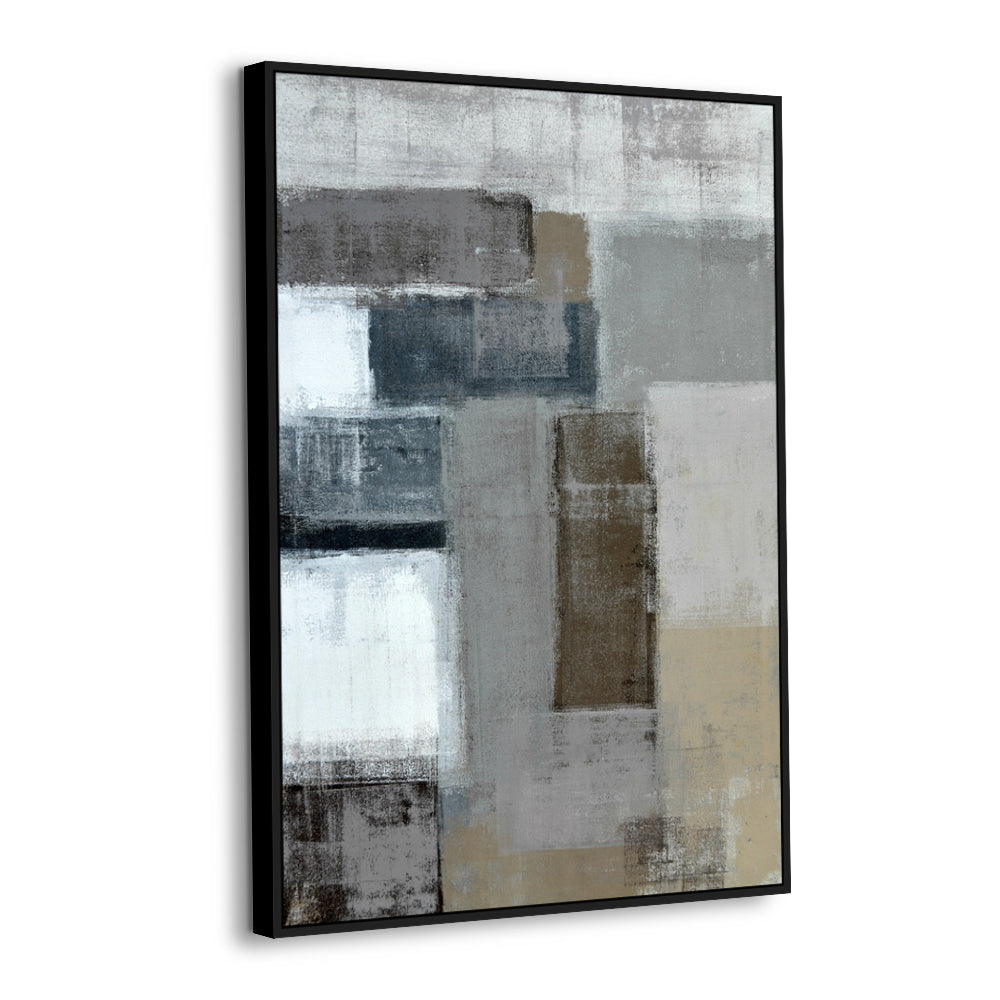 Abstract Geometric Blocks Canvas Wall Art