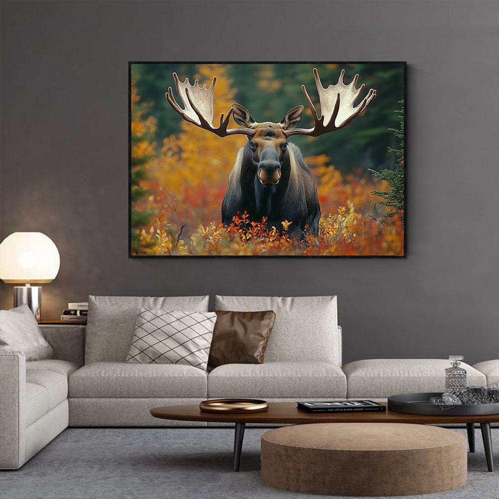 "Majestic Moose in Autumn" Canvas Wall Art