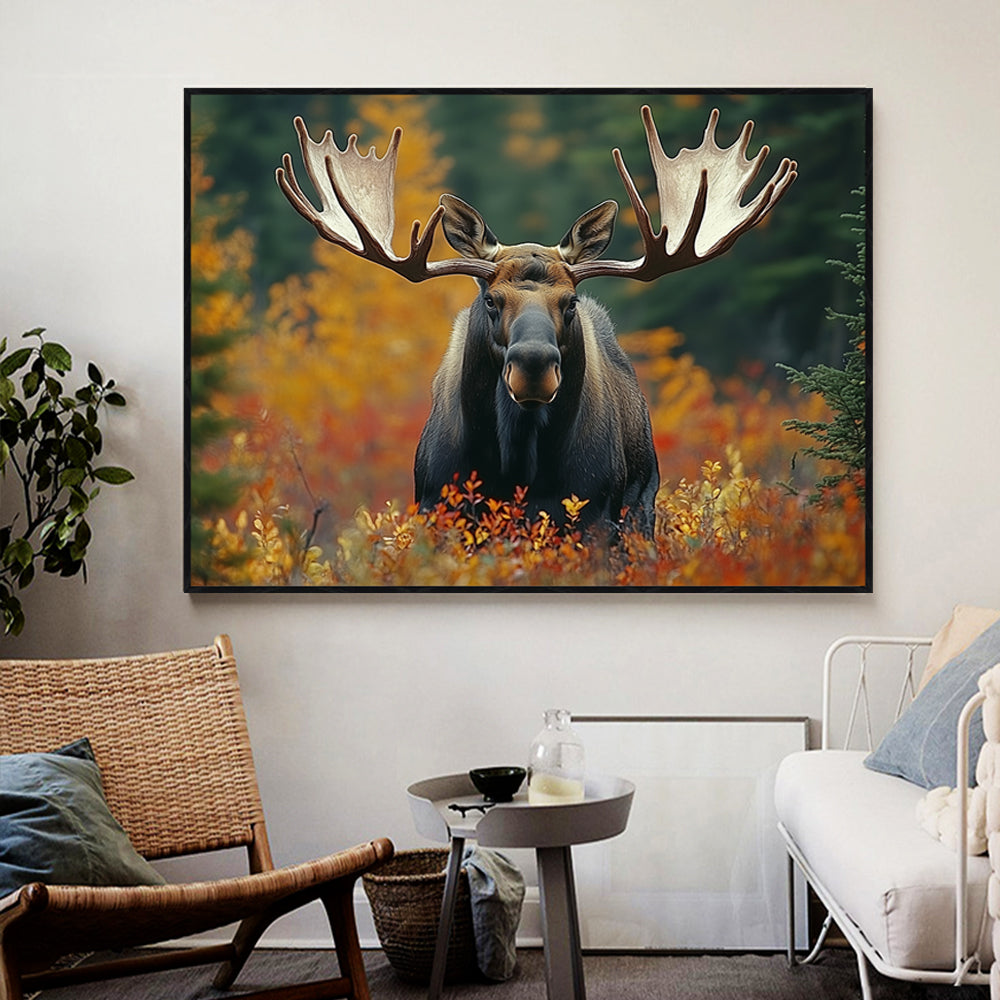 "Majestic Moose in Autumn" Canvas Wall Art