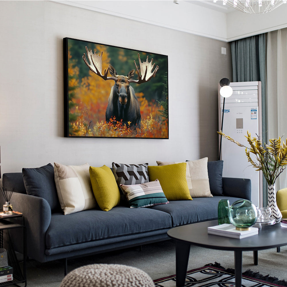 "Majestic Moose in Autumn" Canvas Wall Art