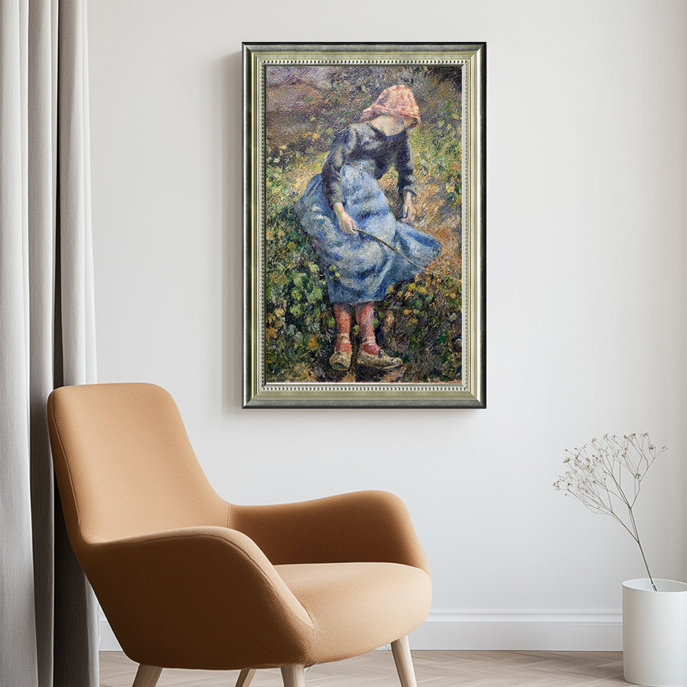 Young Girl With A Stick By Camille Pissarro