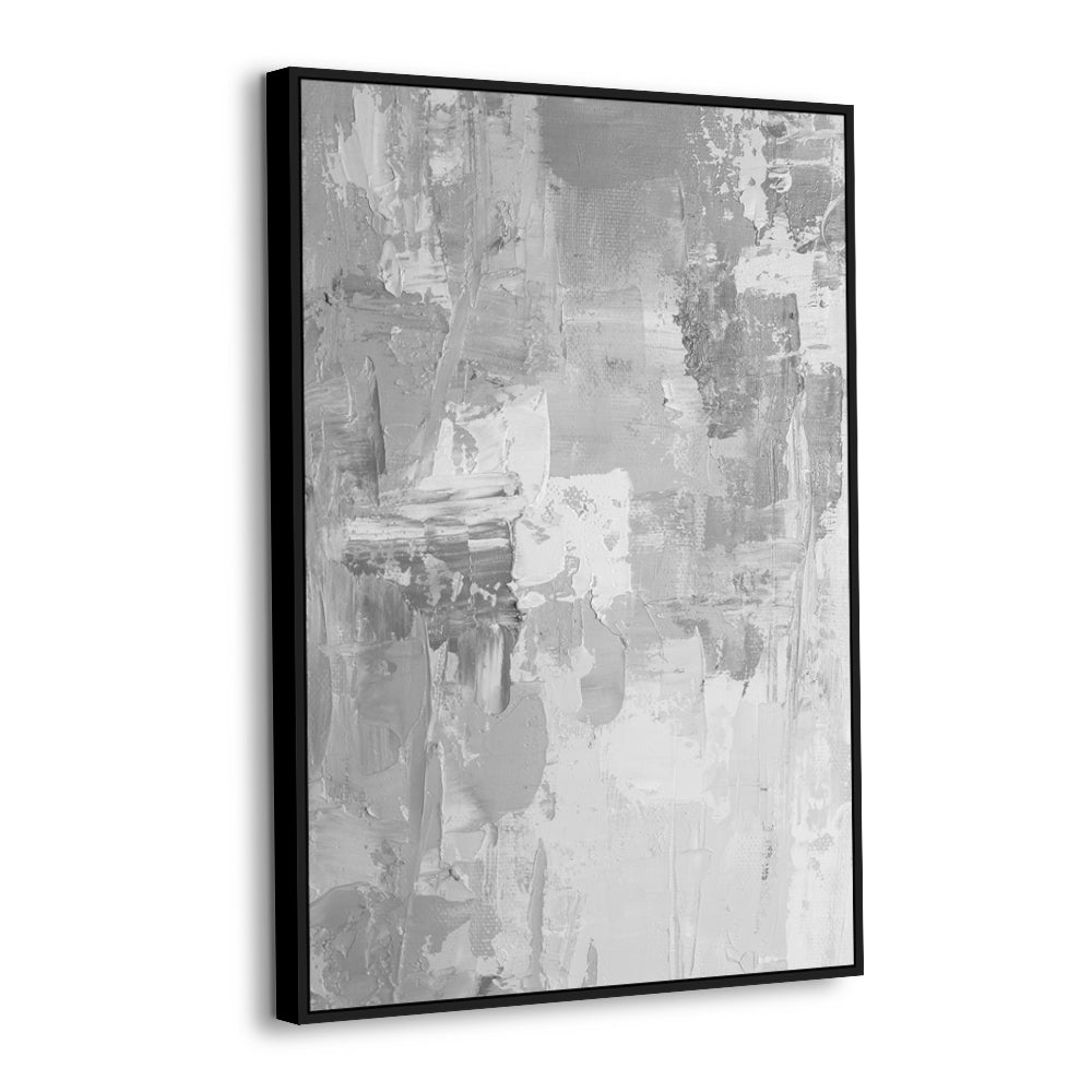 Abstract Grey And White Canvas Wall Art