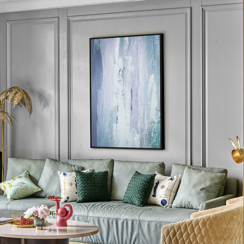 Abstract Blue And Purple Canvas Wall Art