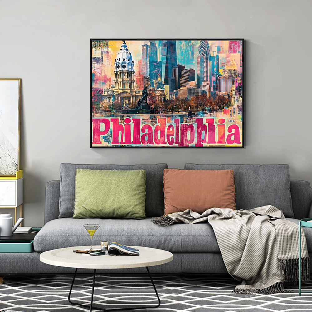 Philadelphia Cityscape Canvas Wall Art