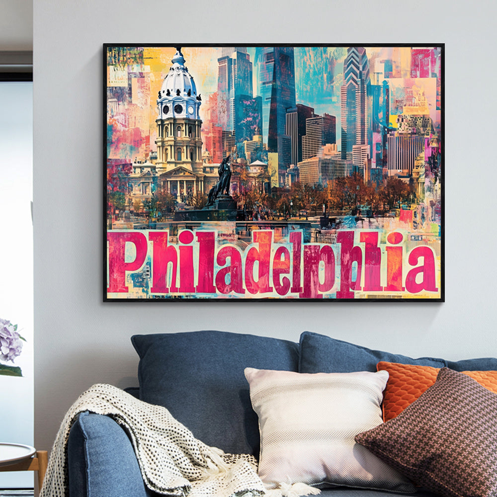 Philadelphia Cityscape Canvas Wall Art