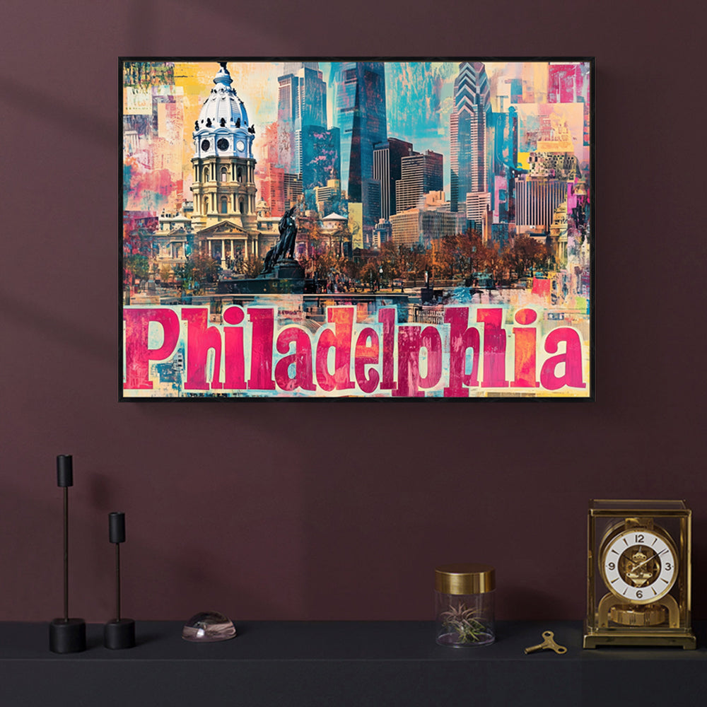 Philadelphia Cityscape Canvas Wall Art