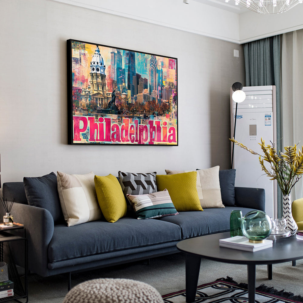 Philadelphia Cityscape Canvas Wall Art