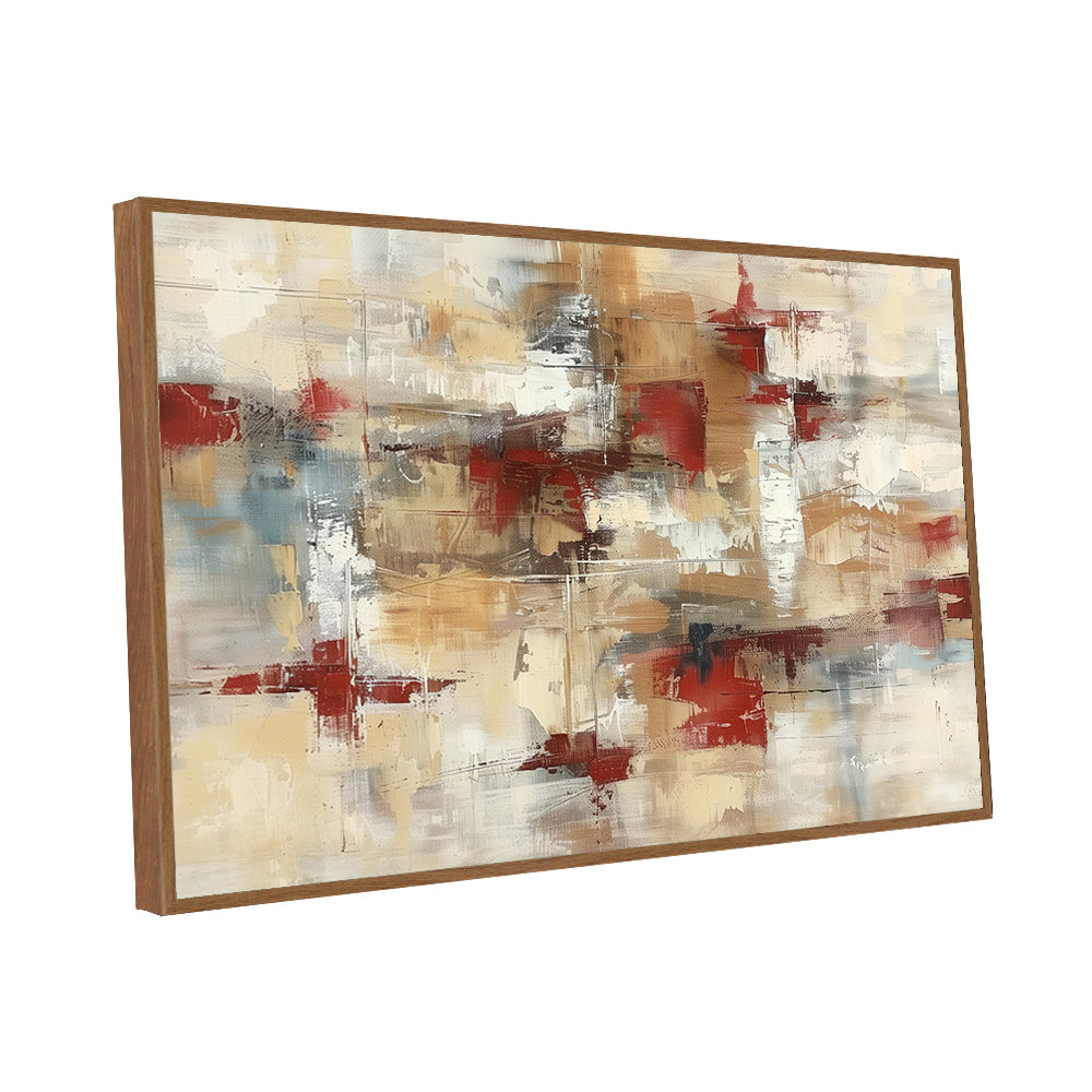 Rustic Red and Neutral Canvas Wall Art
