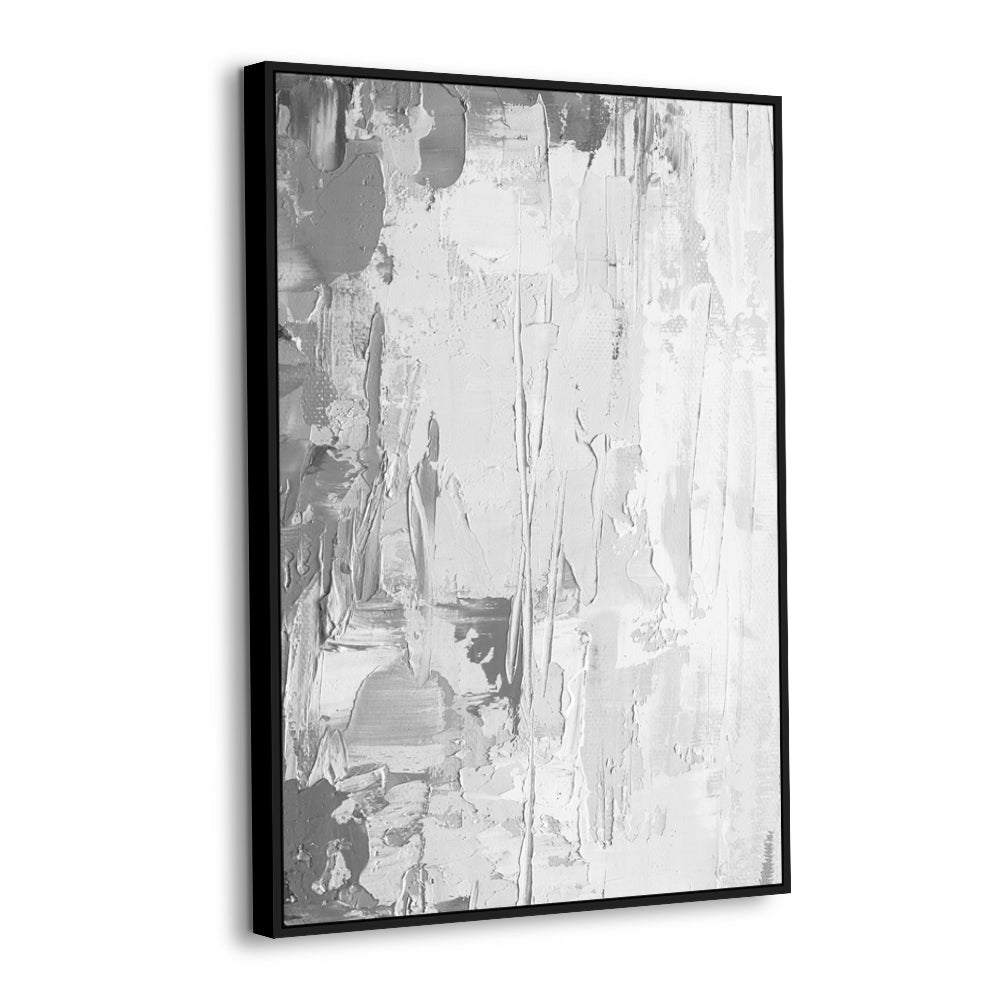 Abstract Grey And White Textured Canvas Wall Art