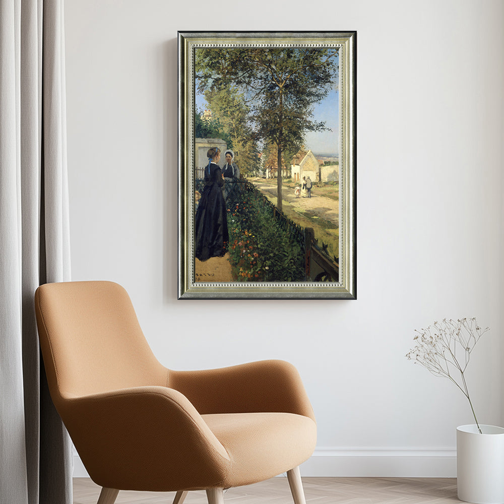 The Conversation, Louveciennes By Camille Pissarro