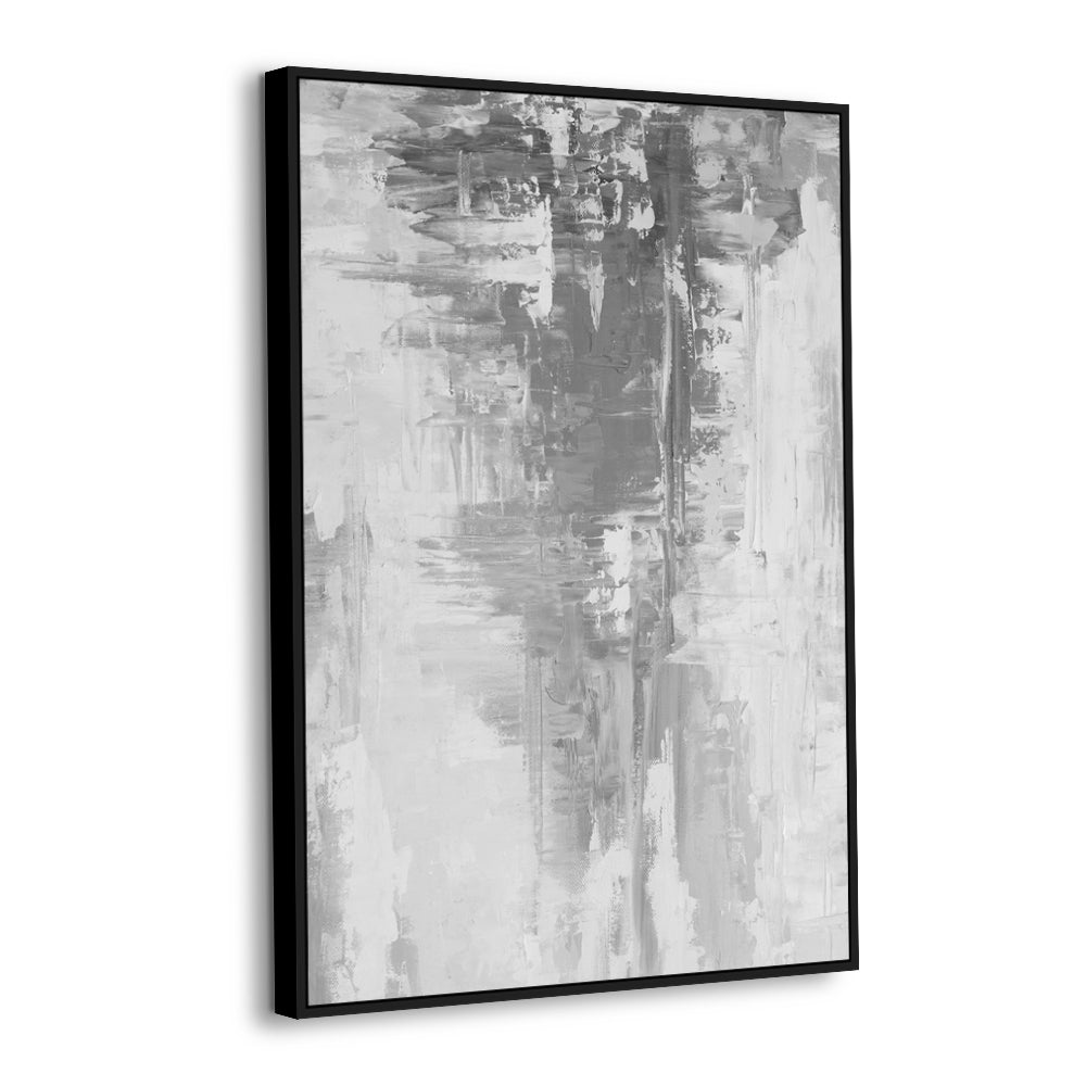 Abstract Grey And White Canvas Wall Art