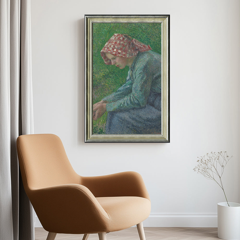 Seated Peasant Woman By Camille Pissarro