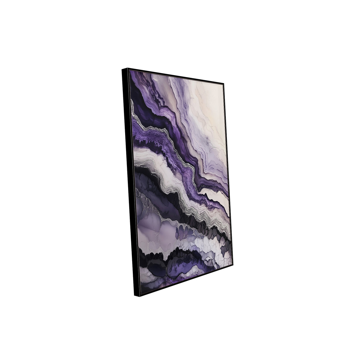 Abstract Purple Agate Canvas Wall Art