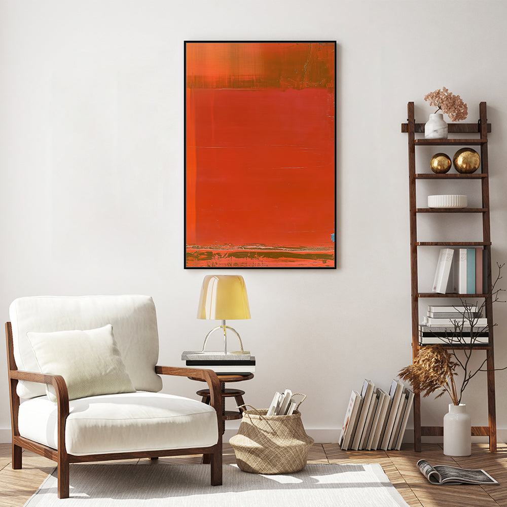 Red Horizon Canvas Wall Art