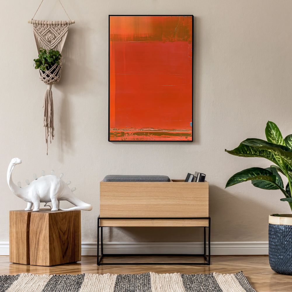 Red Horizon Canvas Wall Art