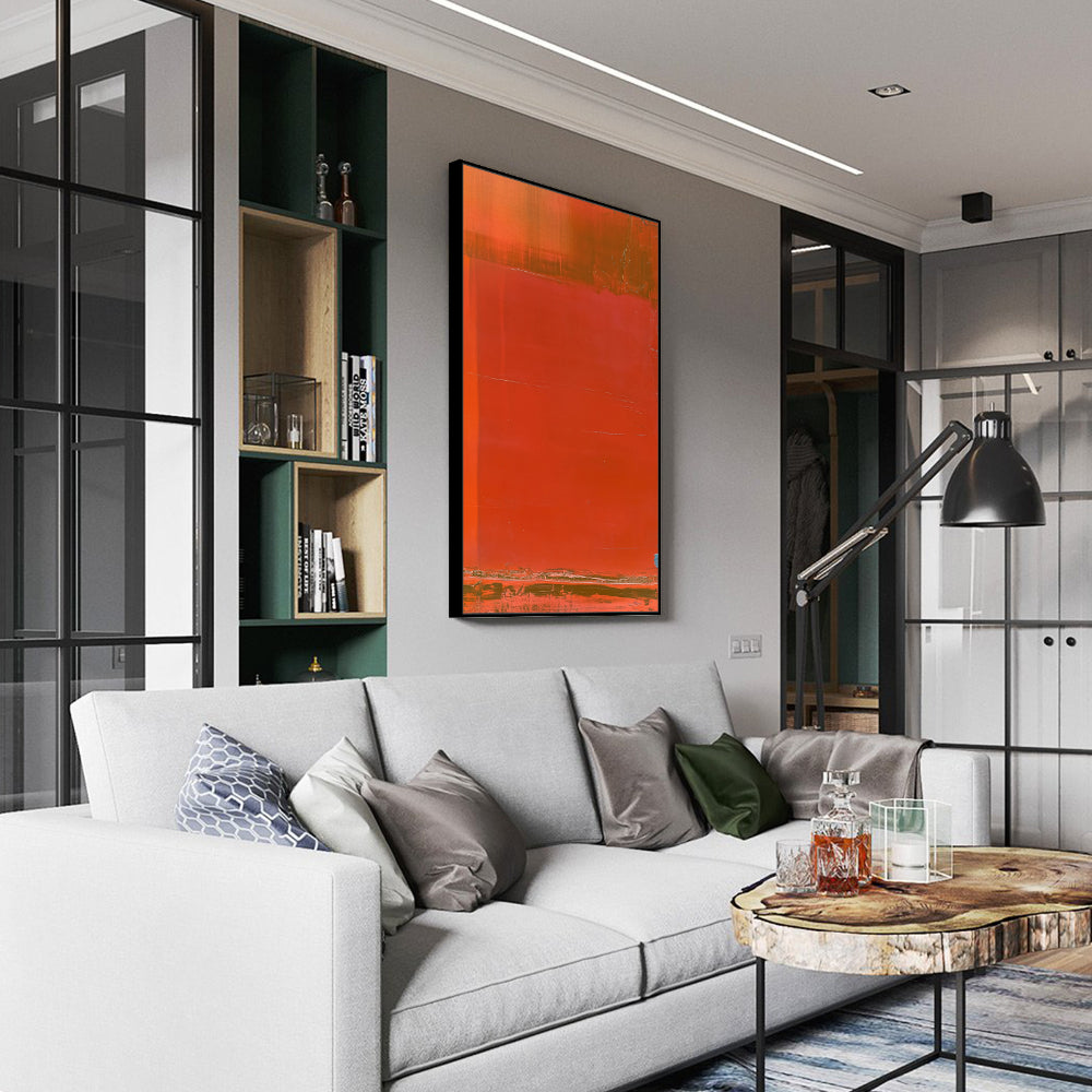 Red Horizon Canvas Wall Art