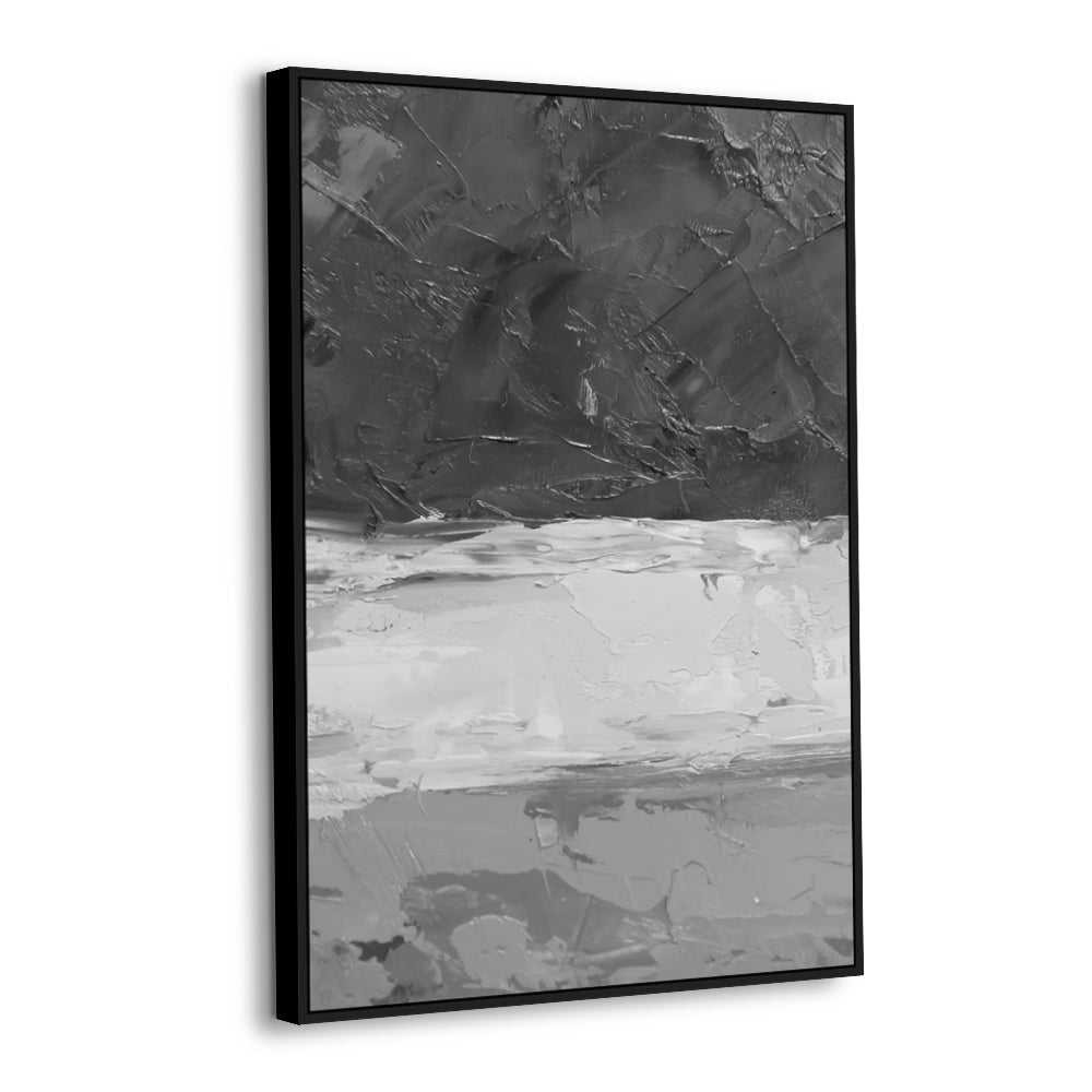Black And White Abstract Textured Canvas Wall Art