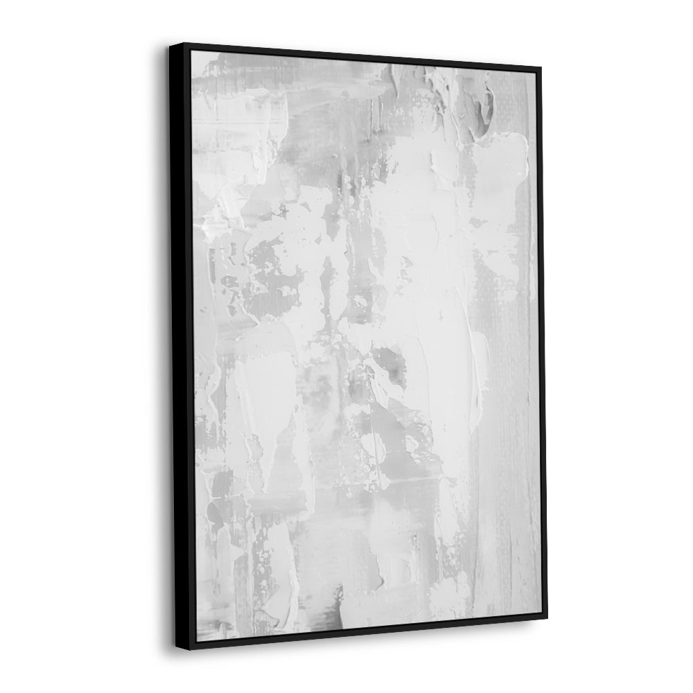 Minimalist Grey And White Abstract Canvas Wall Art