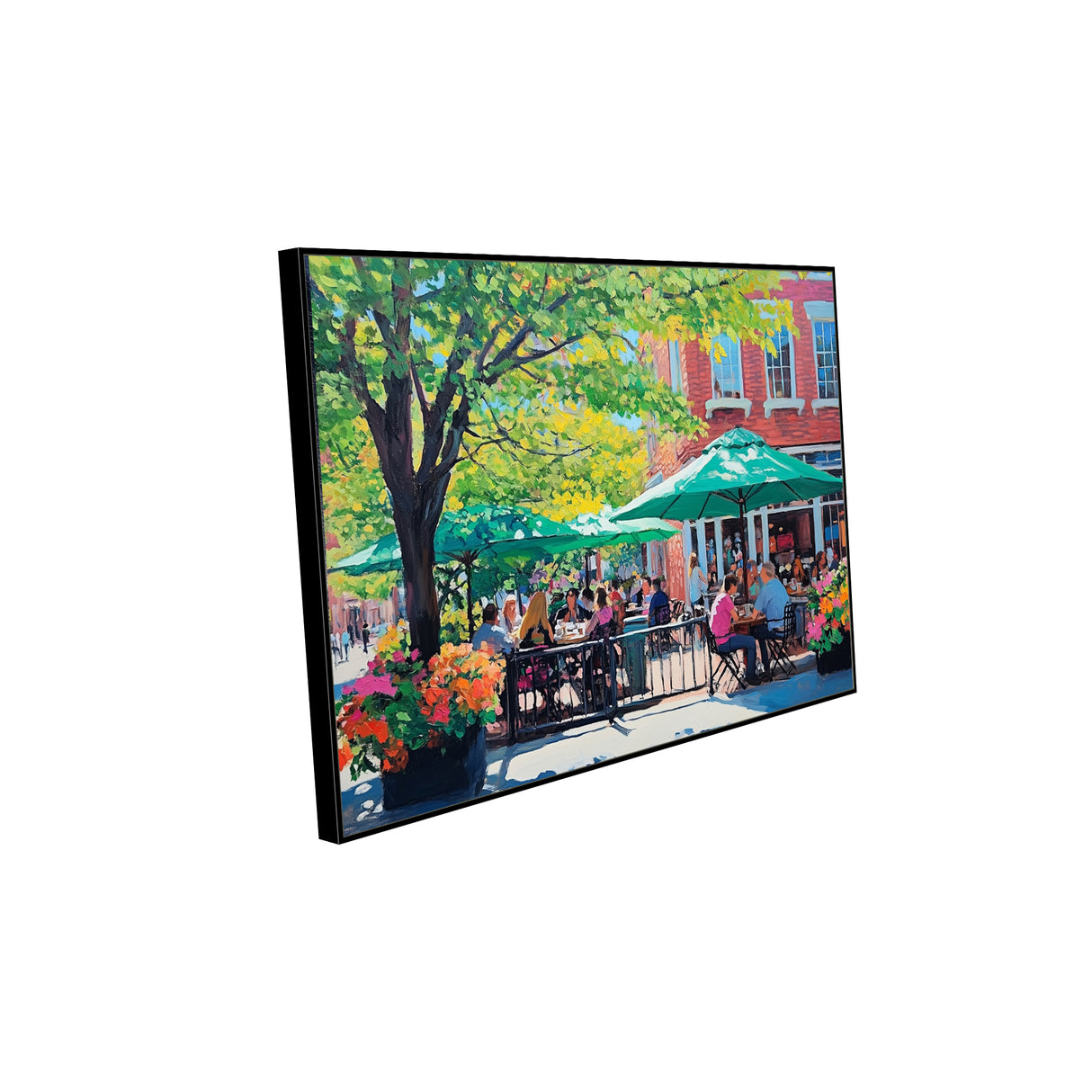 Charming Outdoor Café Canvas Wall Art