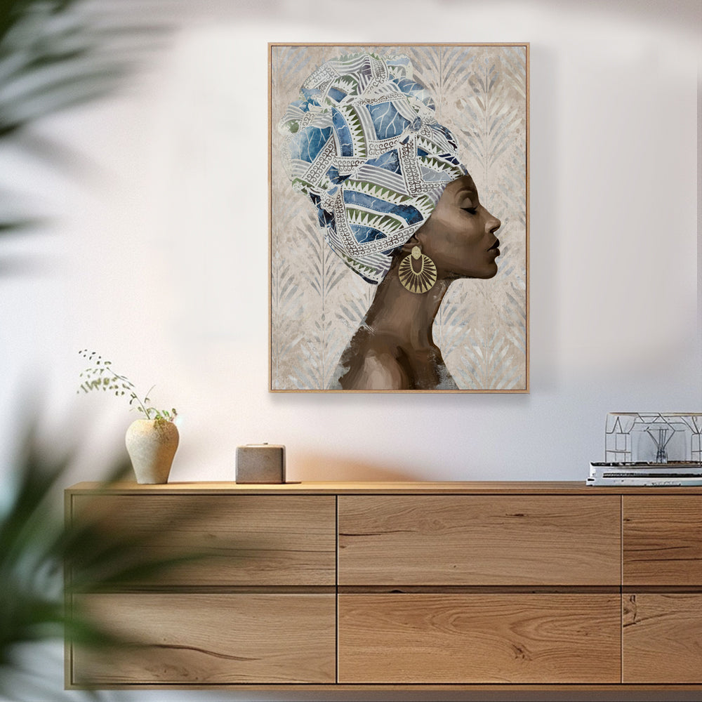 Regal Beauty: African Queen Canvas Wall Art