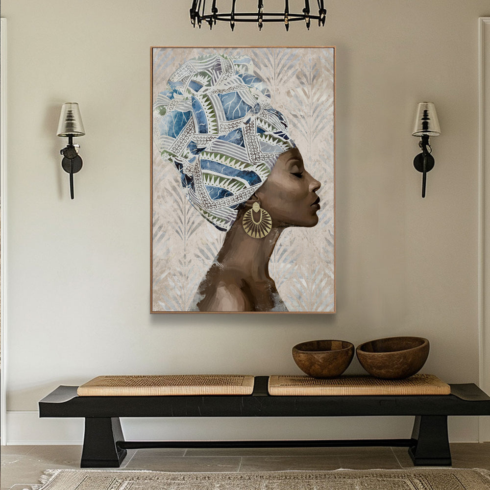 Regal Beauty: African Queen Canvas Wall Art