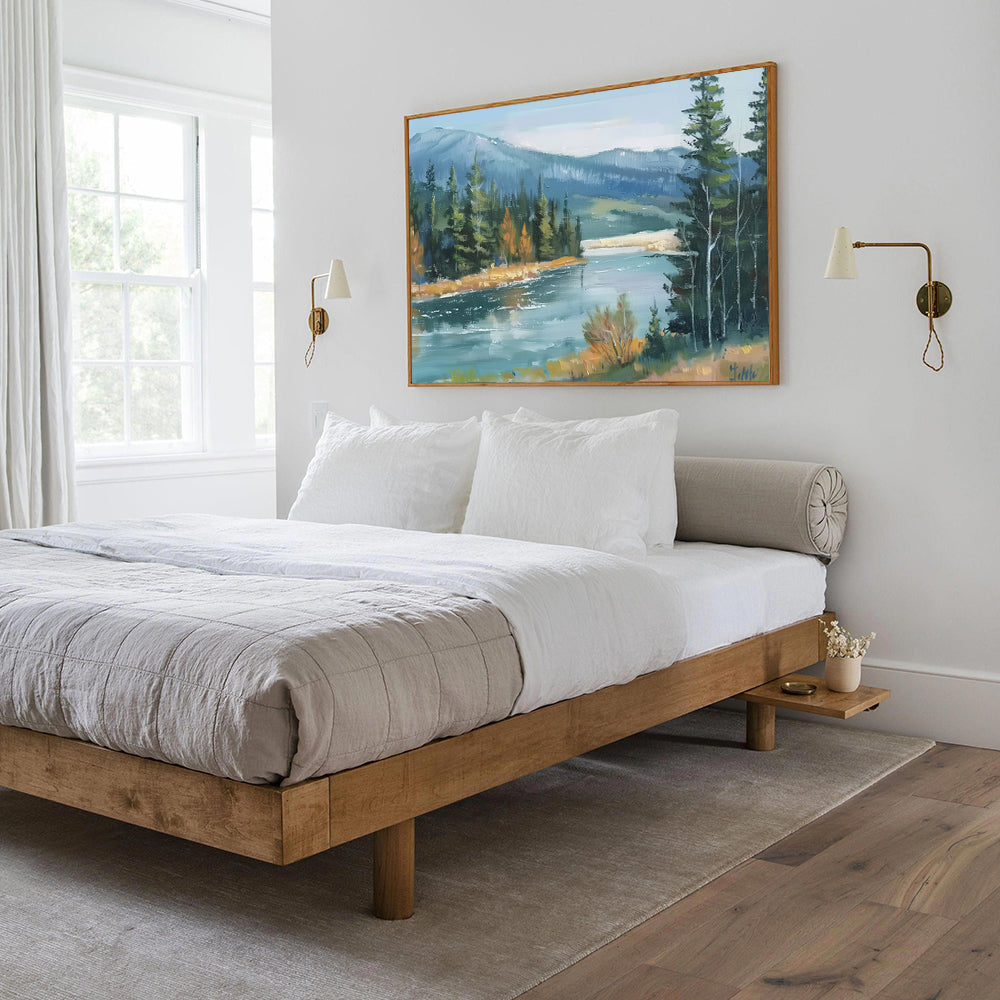 Tranquil Mountain Landscape Canvas Wall Art