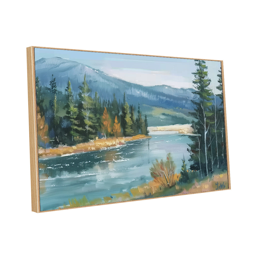 Tranquil Mountain Landscape Canvas Wall Art