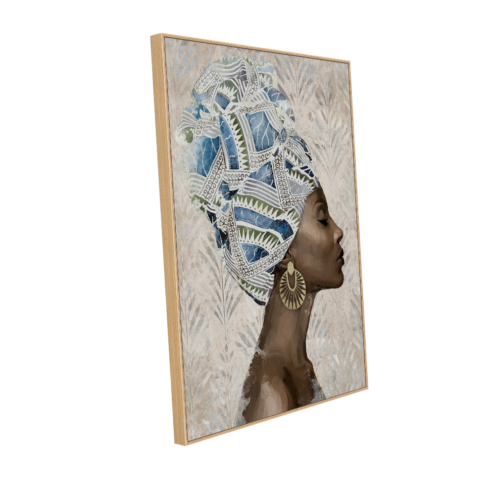 Regal Beauty: African Queen Canvas Wall Art
