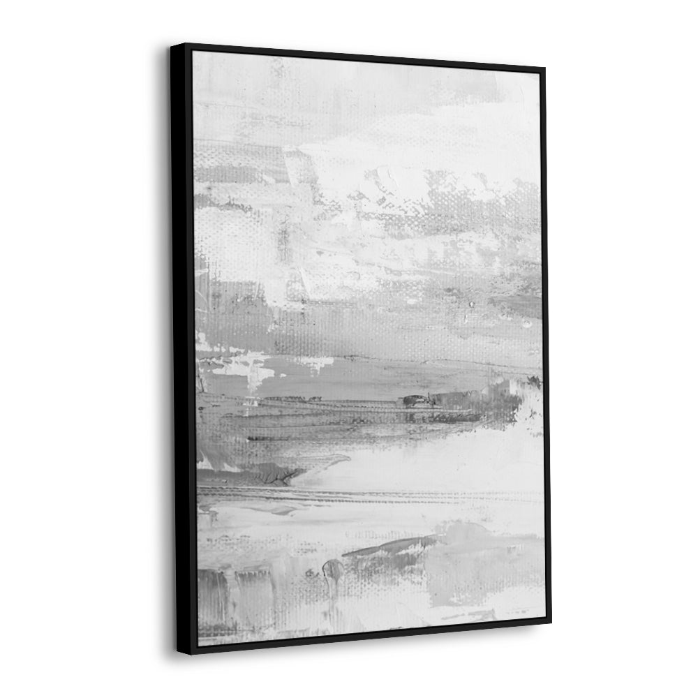 Ethereal Grey Abstract Canvas Wall Art
