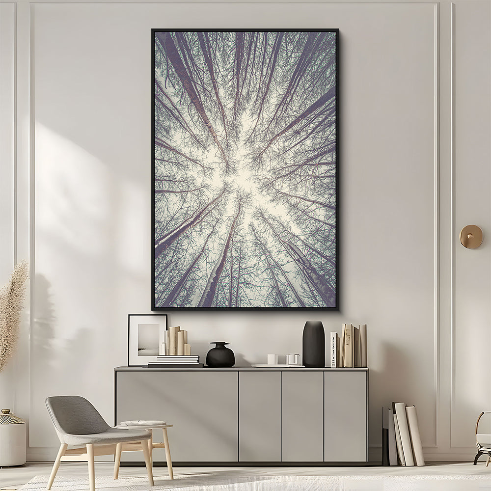 Upward Forest Canopy Canvas Wall Art