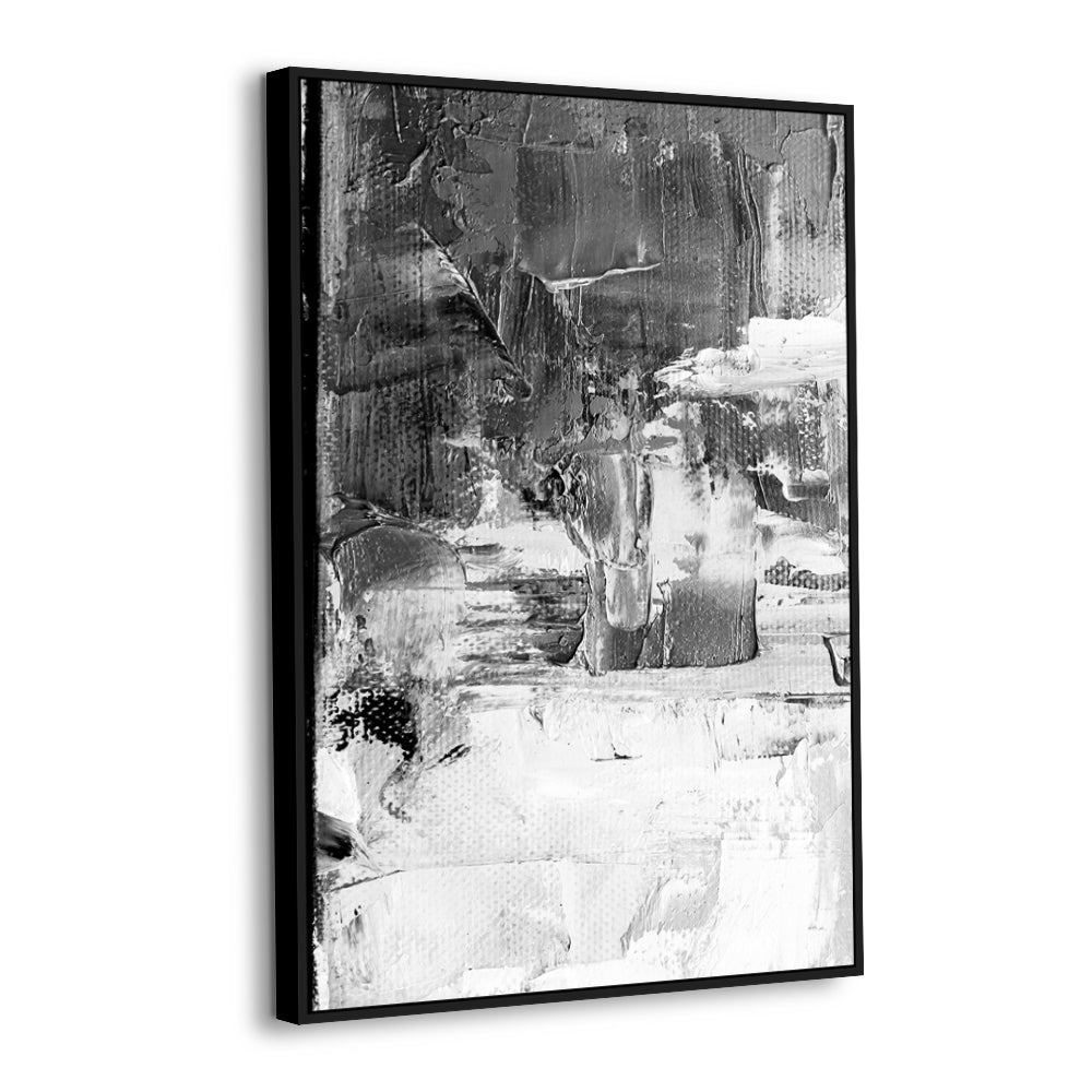 Bold Black And White Abstract Canvas Wall Art