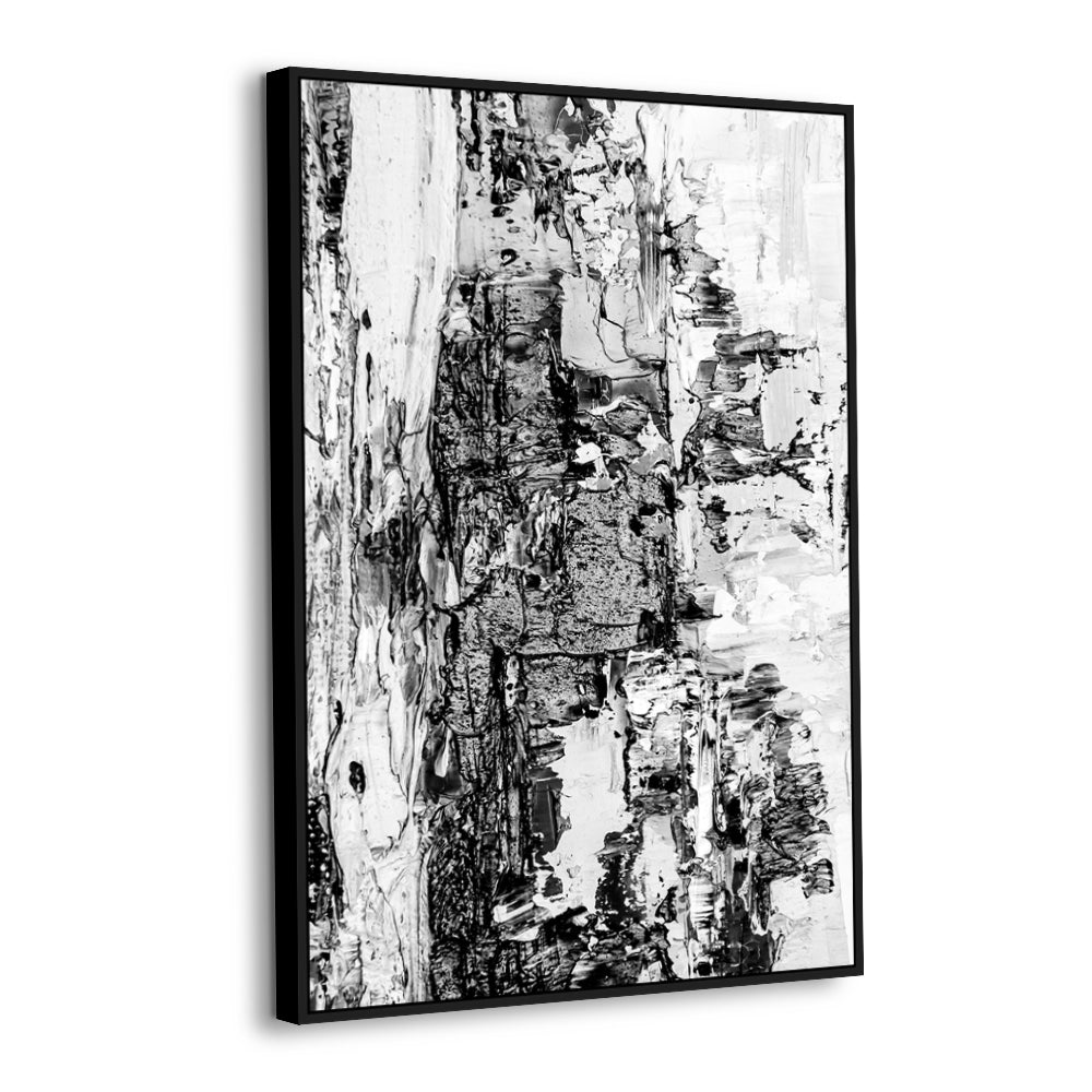 Bold Monochrome Abstract Expression Canvas Wall Art