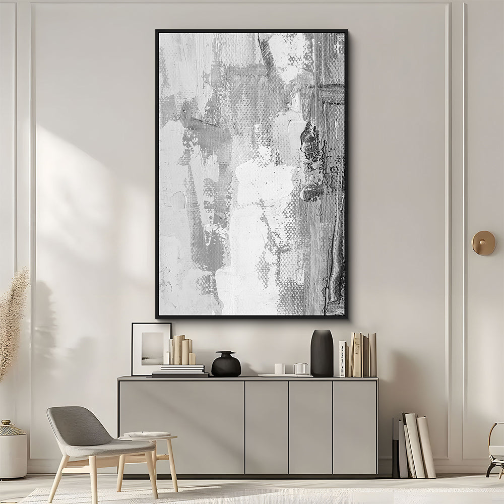 Abstract Monochrome Texture Canvas Wall Art
