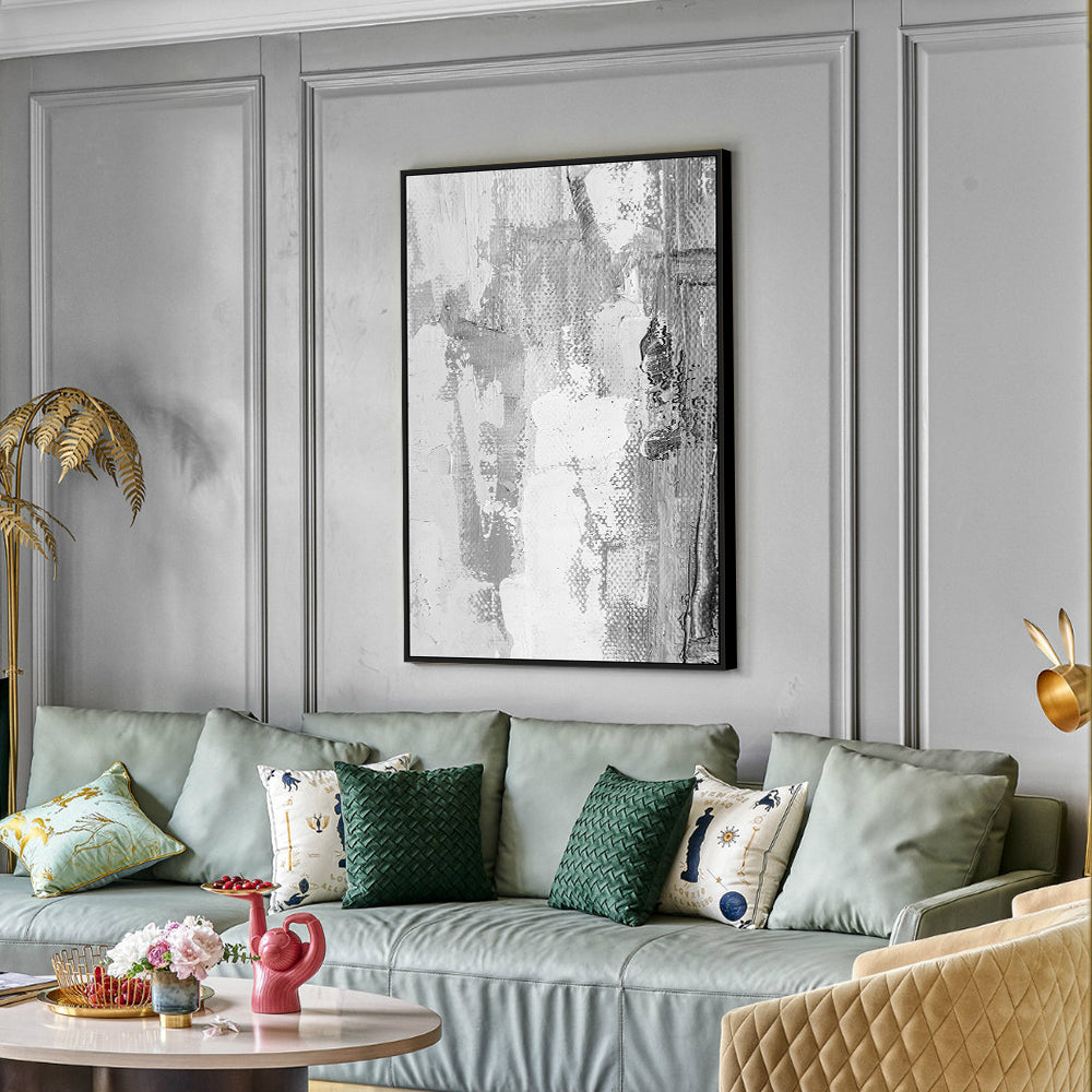 Abstract Monochrome Texture Canvas Wall Art