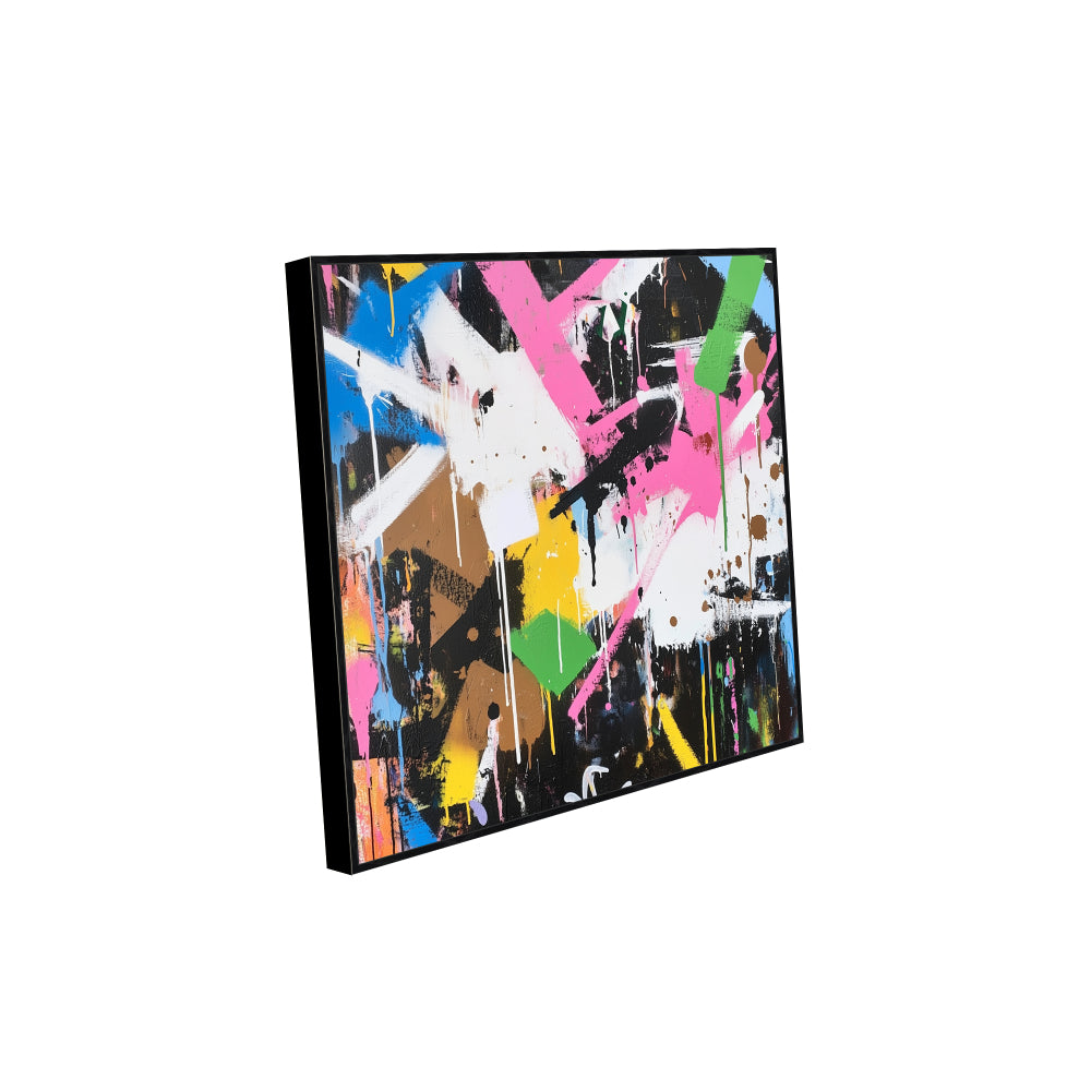 Urban Expressions: A Splash Of Vibrancy Canvas Wall Art